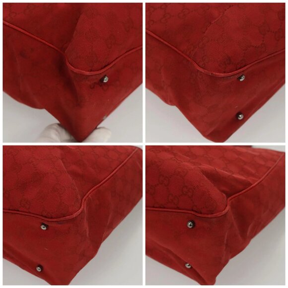 GUCCI GG Canvas Shoulder Bag Red 113017 Auth - Picture 15 of 15